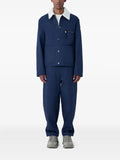 Moncler logo-patch shearling-collar jacket