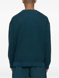Closed rib-knit dropped-shoulder sweater