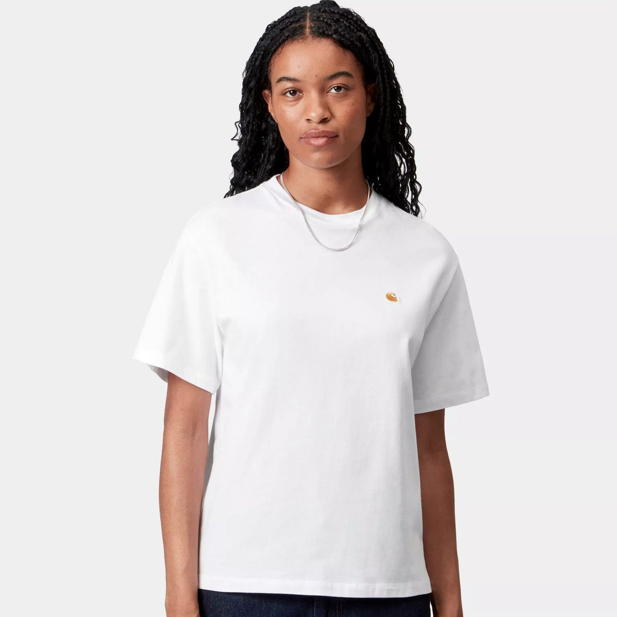 Carhartt WIP S/S Chase T-Shirt : White / Gold
