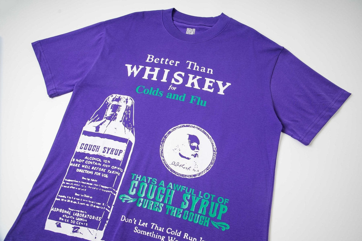 THAT'S A AWFUL LOT OF COUGH SYRUP Purple Front & Back Graphic T-Shirt