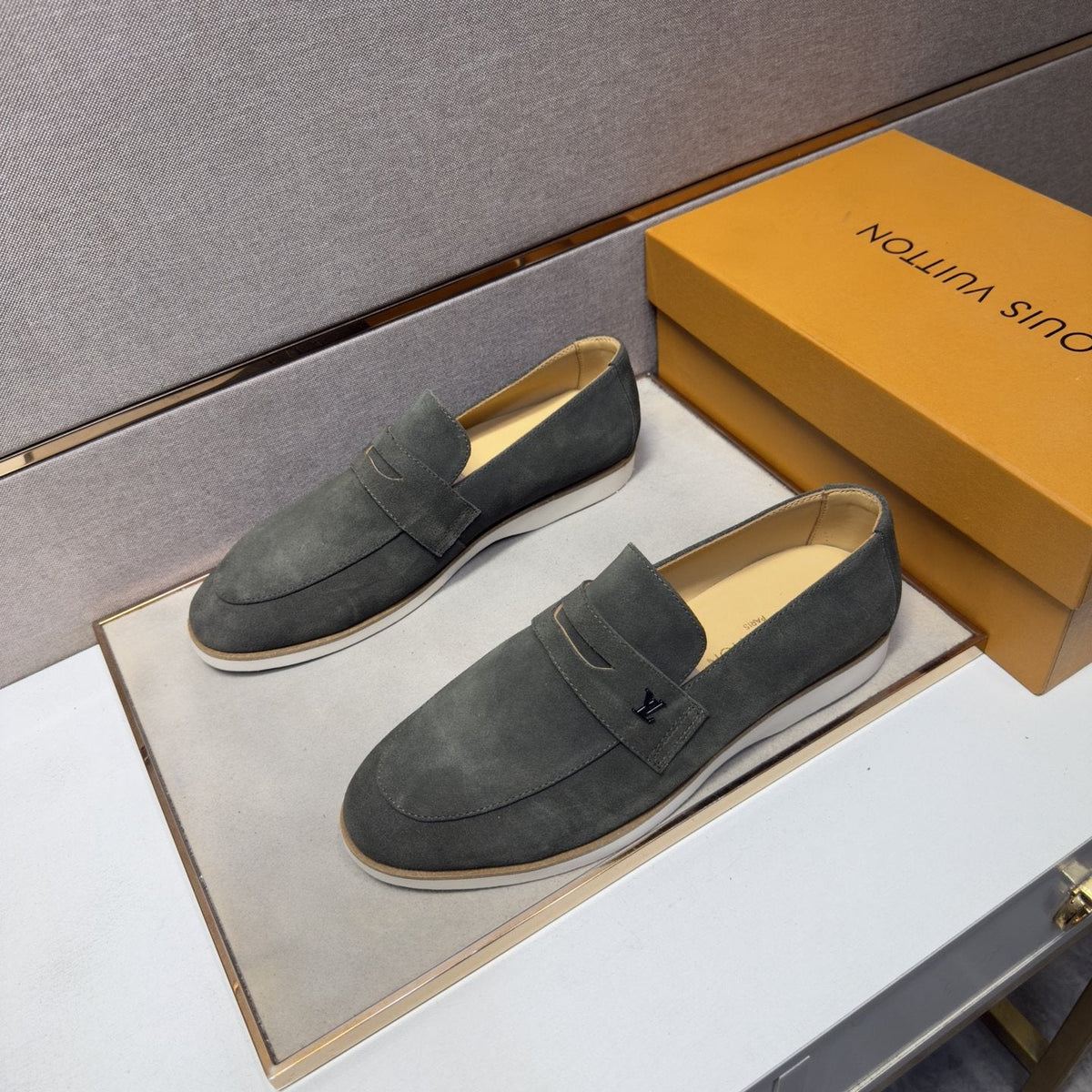 Louis Vuitton Men's Vamp-Strap Loafers